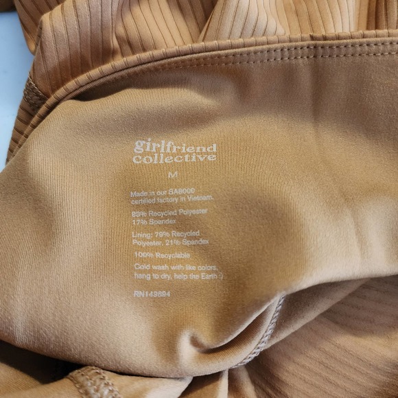 Girlfriend Collective Ribbed High Rise Leggings in Toffee Medium NWT - Picture 5 of 6